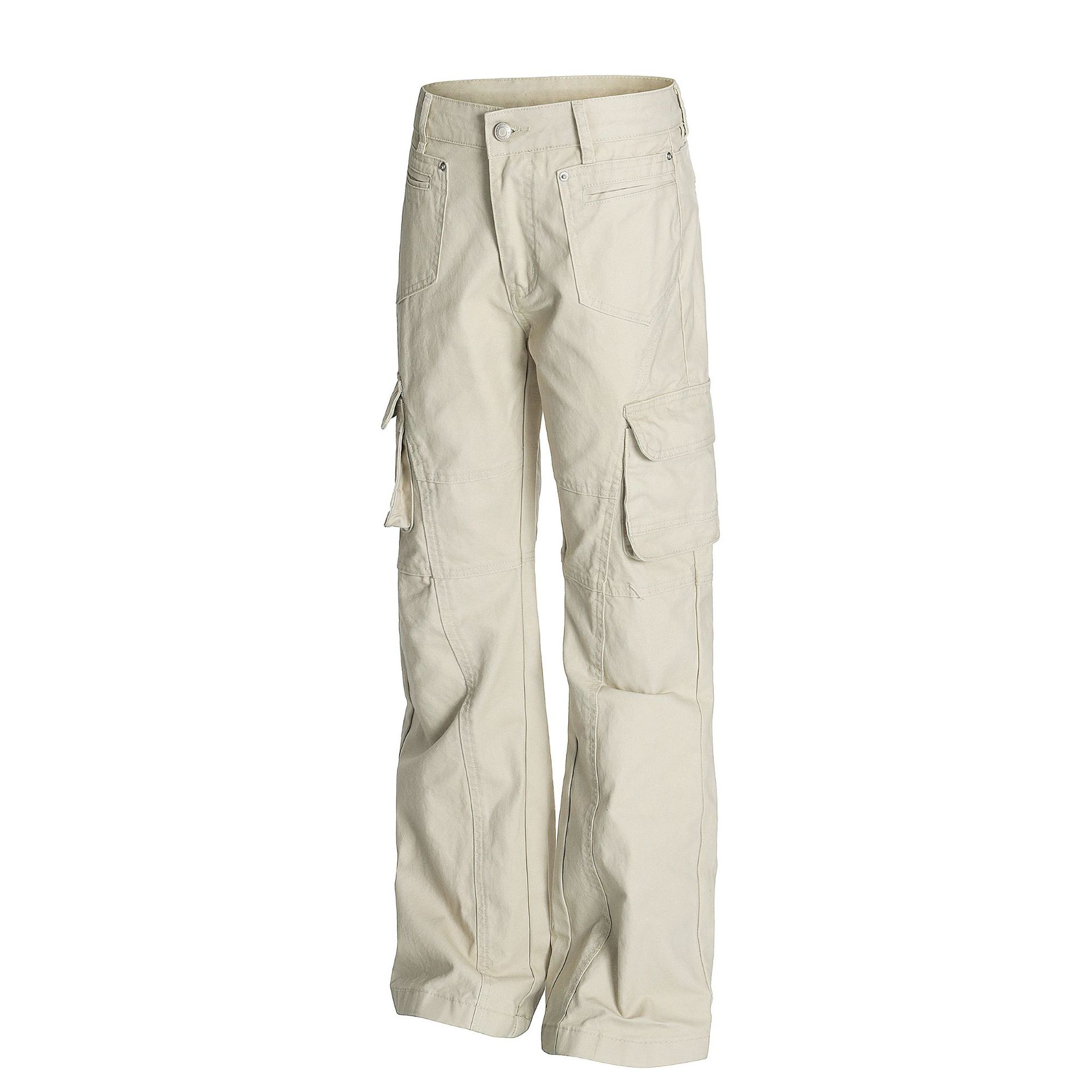 Retro Flare Bootcut Multi-Pocket Trousers