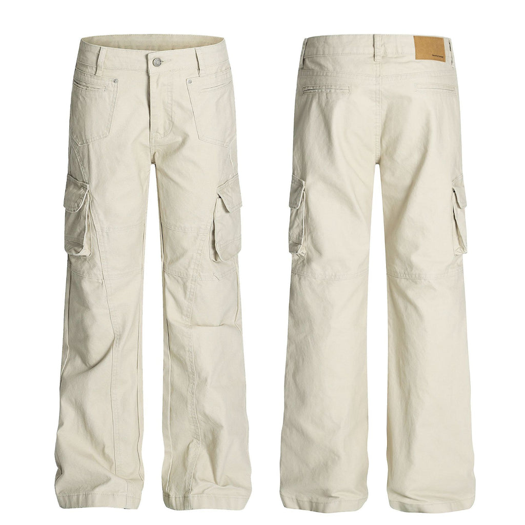 Retro Flare Bootcut Multi-Pocket Trousers