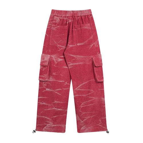 Corduroy Wide-Leg Cargo Trousers